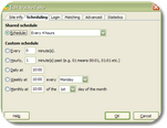 This screenshot shows the scheduling settings. Click on the image to see more screenshots.